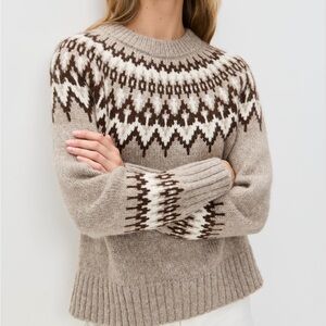 Jenni Kayne Thatcher Alpaca Crewneck Sweater, Size M (Sold Out)